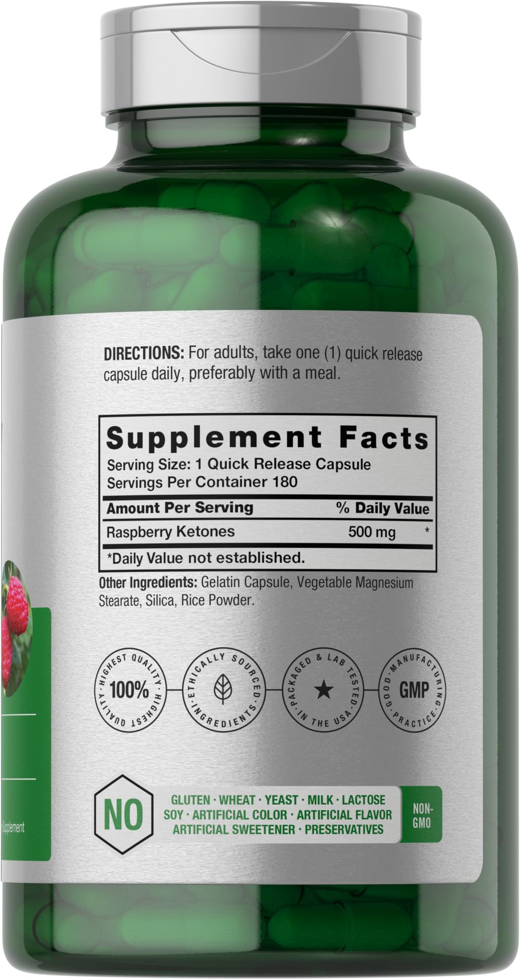 Horbäach Raspberry Ketones | 500mg | 180 Capsules — Amazon image 2