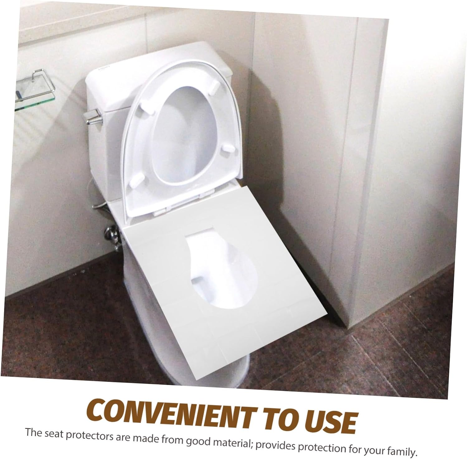 OUNONA 10packs Portable Toilet Seat Cover Disposable Travel Collapsible White for Home Outdoor Travel