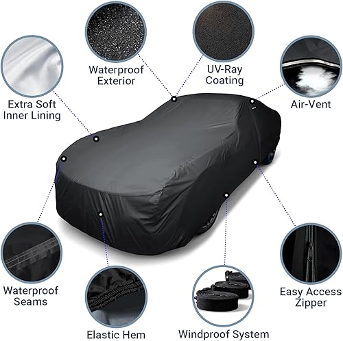 Miniatura 4 de iCarCover Funda de automóvil personalizada de alta calidad para Chevrolet 150, 210 1953-1956, 2 puertas, 4 puertas, impermeable, para todo tipo de