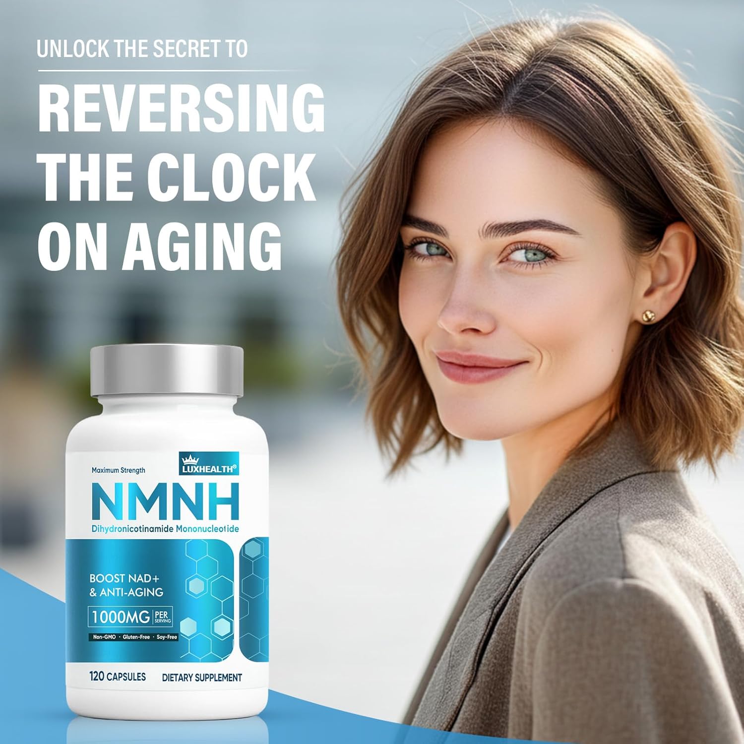 NMNH Supplements, 120 Caps NMN Alternative, 1000mg NMNH Support for Energy & Healthy Aging, Non-GMO, Gluten-Free - Image 8