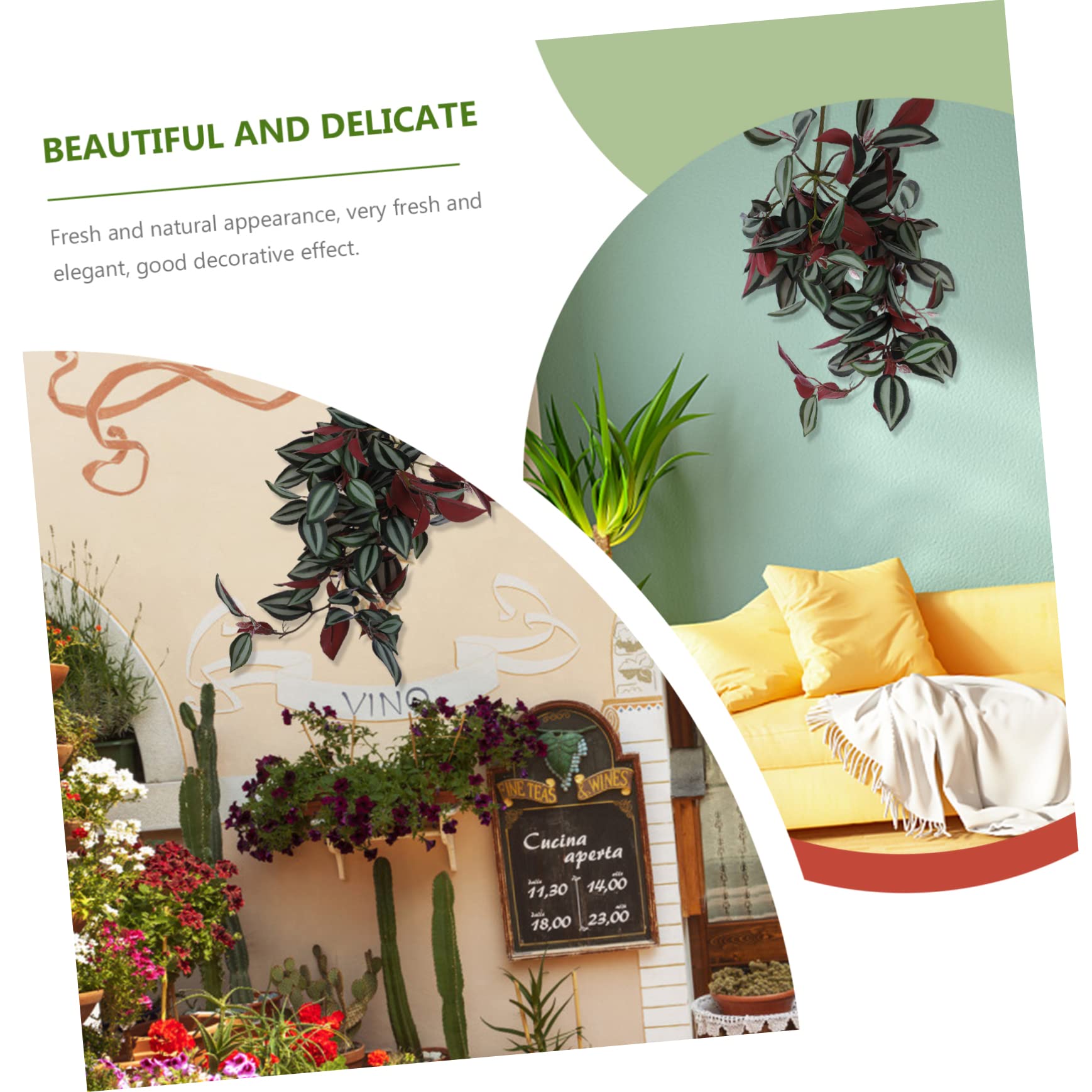Cabilock 3 Stücke Künstliche Rattan Hängen Gefälschte Pflanze Decor Stilvolle Wohnkultur Zubehör