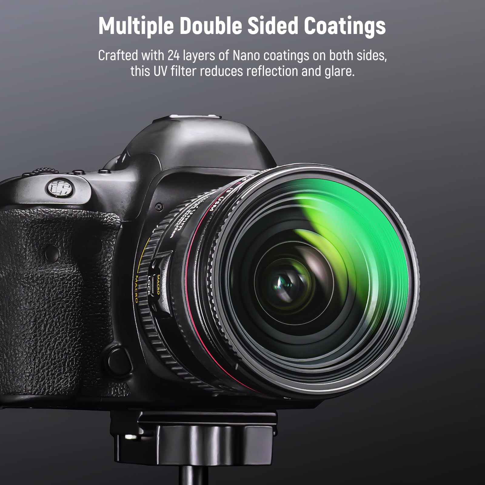 Tomantery 52Mm UV Lens Protection Filter, High Quality Glass Metal Ring