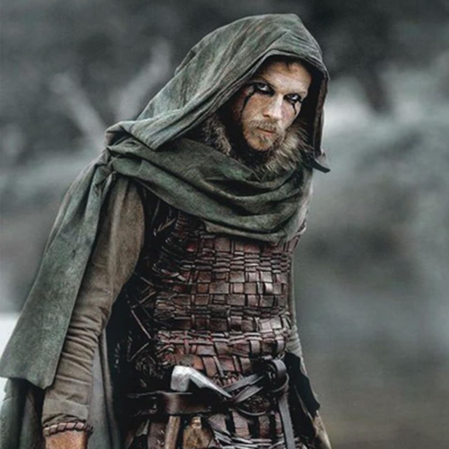 Shawl Scarf Medieval Costume Cowl Cloak with Hood Men Renaissance Accessories Costume Robes, Capes - Image 4