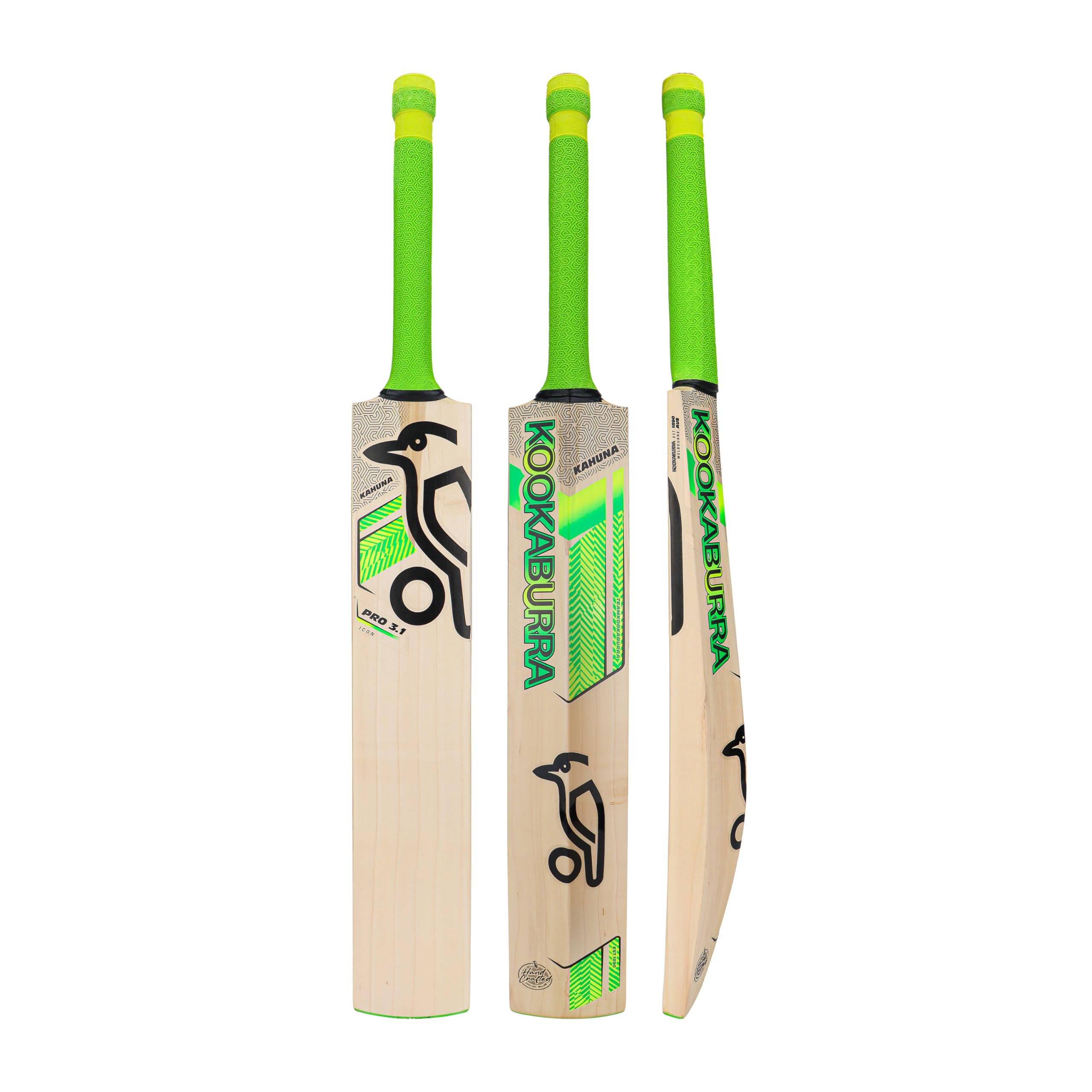 Kookaburra Kahuna Pro 3.1 Icon Cricket Bat - Short Handle, Lime