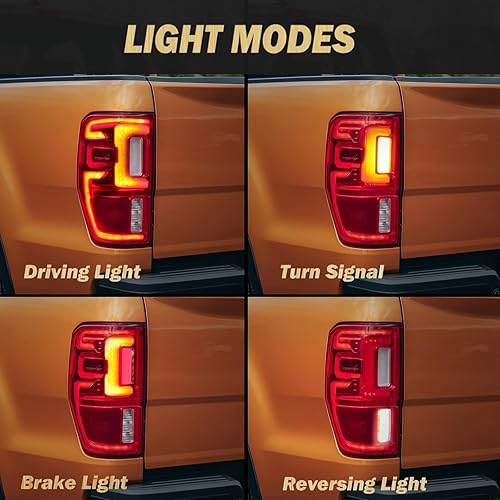 Miniatura 3 de Luces traseras LED compatibles con Ford Ranger 2019-2023 con puntos ciegos, lámpara de freno trasera izquierda del lado del conductor KB3Z-13405-G