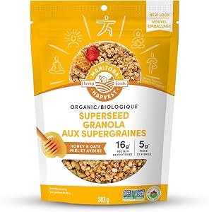 Manitoba Harvest Hemp Yeah! Granola, Honey & Oats, 283 g, with 21 g of Protein, 5 g Omegas, 3 g of Fibre and < 10 g Sugar Per Serving, Organic, Non-GMO, Packaging May Vary