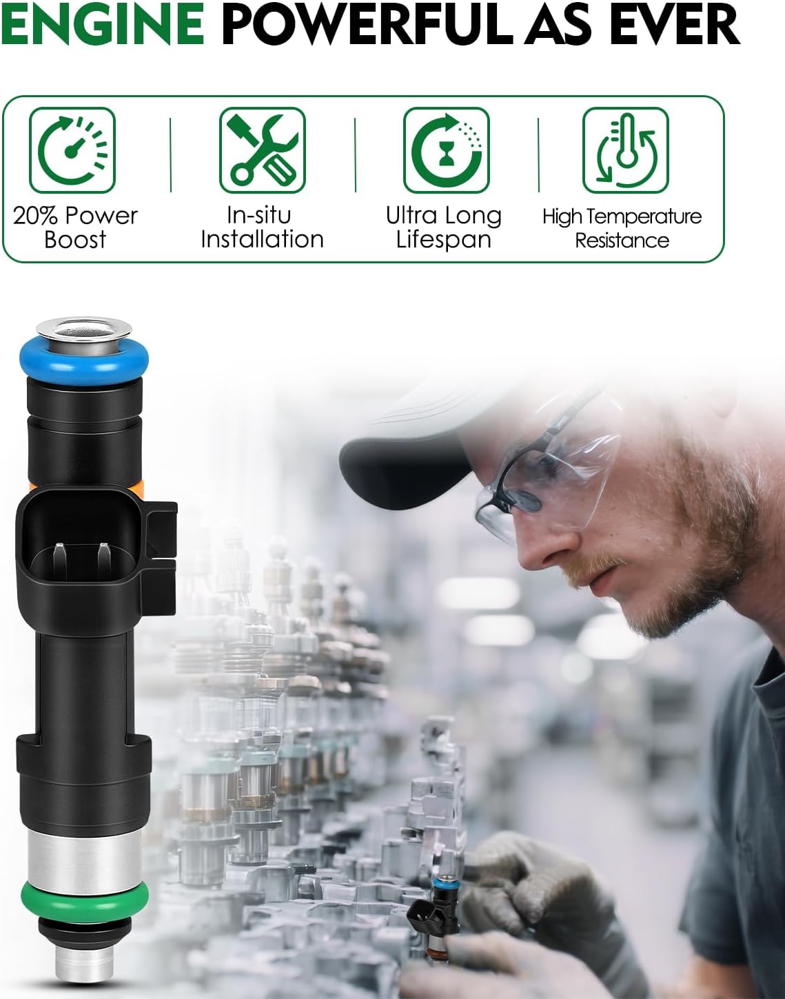 Fuel Injectors Fits For:-Jeep 2007-2010 Wrangler 3.8L V6 For:-Dodge 2008-2010 Grand Caravan For:-Chrysler Town & Country 2008 2009 2010 3.3L 3.8L V6 OE# 0280158119, FJ1029