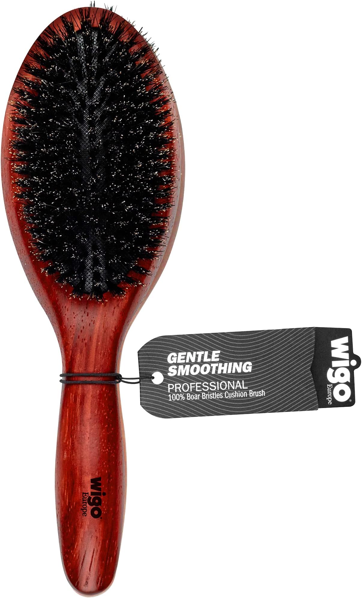 WIGO 100% Boar Bristle Cushion Brush | Straighten & Smooth