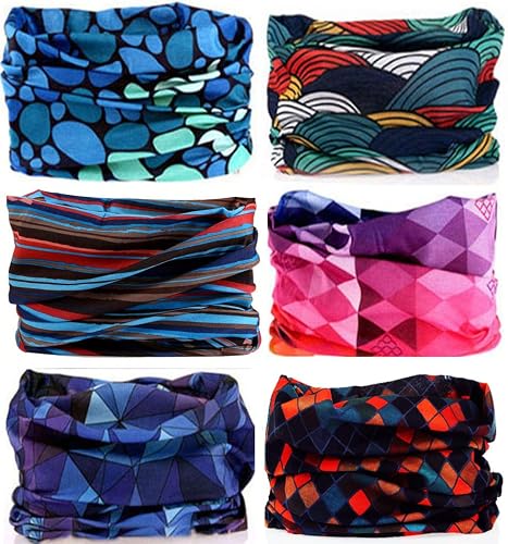 12pcs/9pcs/6pcs Headband Bandana - Face Mask Headwear Neck Gaiter Shield Scarf olid Color