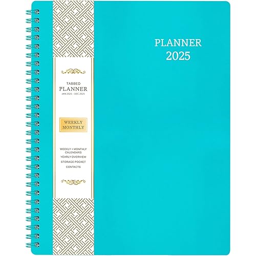2025 Planner - Jan. 2025 - Dec. 2025, 8" x 10", Planner 2025 Weekly & Monthly Planner, Flexible Cover, to-Do List, Twin-Wire Binding