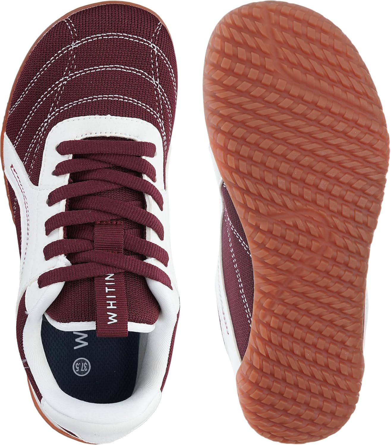 WHITIN Women's Wide Barefoot Sneakers | Retro Track-Inspired Trainer | Zero Drop Lifestyle - Image 6