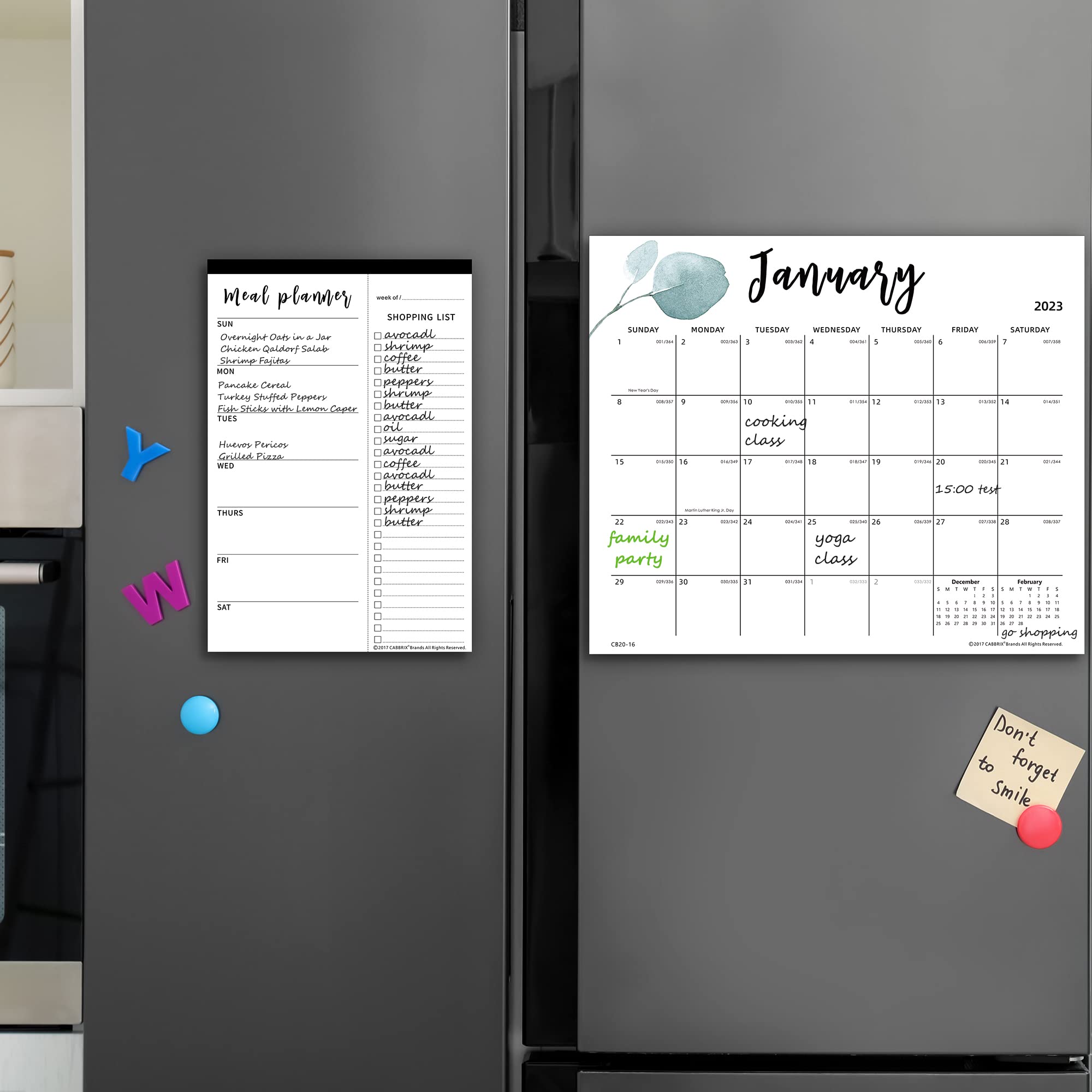 Buy 2023 for Fridge, Cabbrix Fridge Calender and Meal Planner