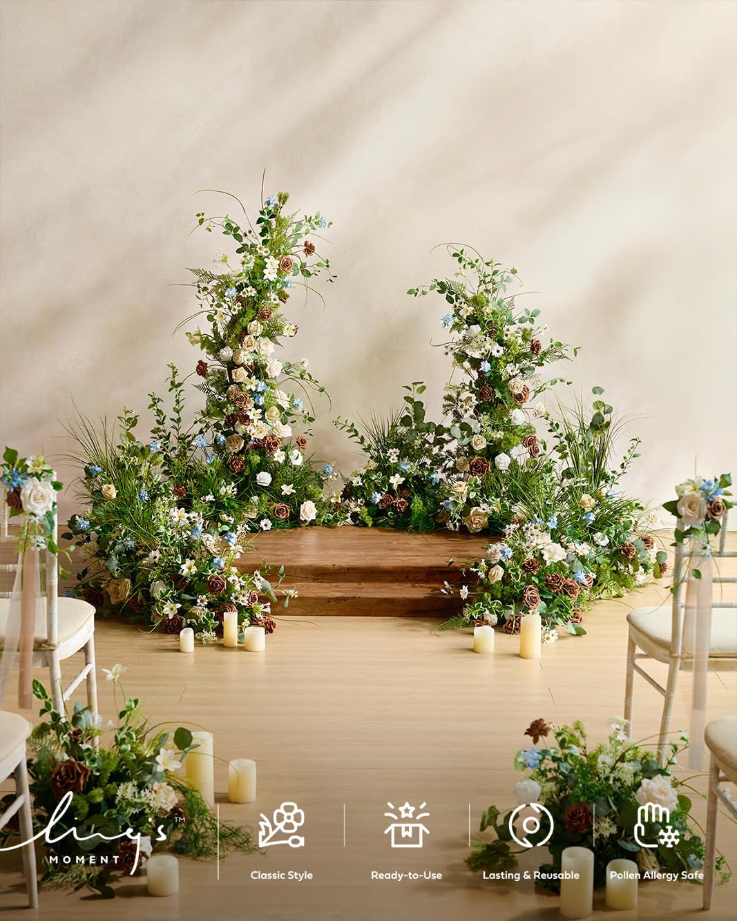 Ling's Moment Eucalyptus Garland for Table, 5.9ft Green Fake Eucalyptus Wreaths with Willow, 2pcs Real Touch Leaf Garland for Wedding Centerpieces Arch Rehearsal Dinner Bridal Shower