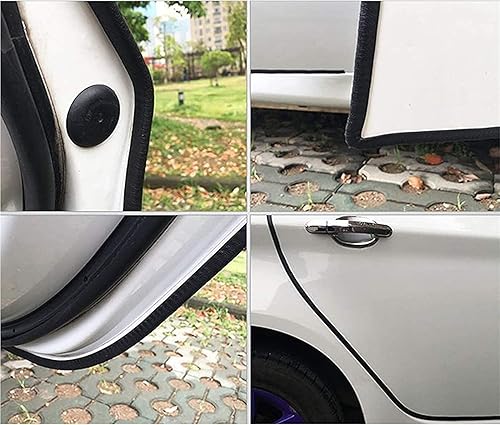 Miniatura 7 de COYOUCO Protectores de borde de puerta de automóvil, protector de sello de goma de 32 pies32.8ft en forma de U, protección de borde de puerta de
