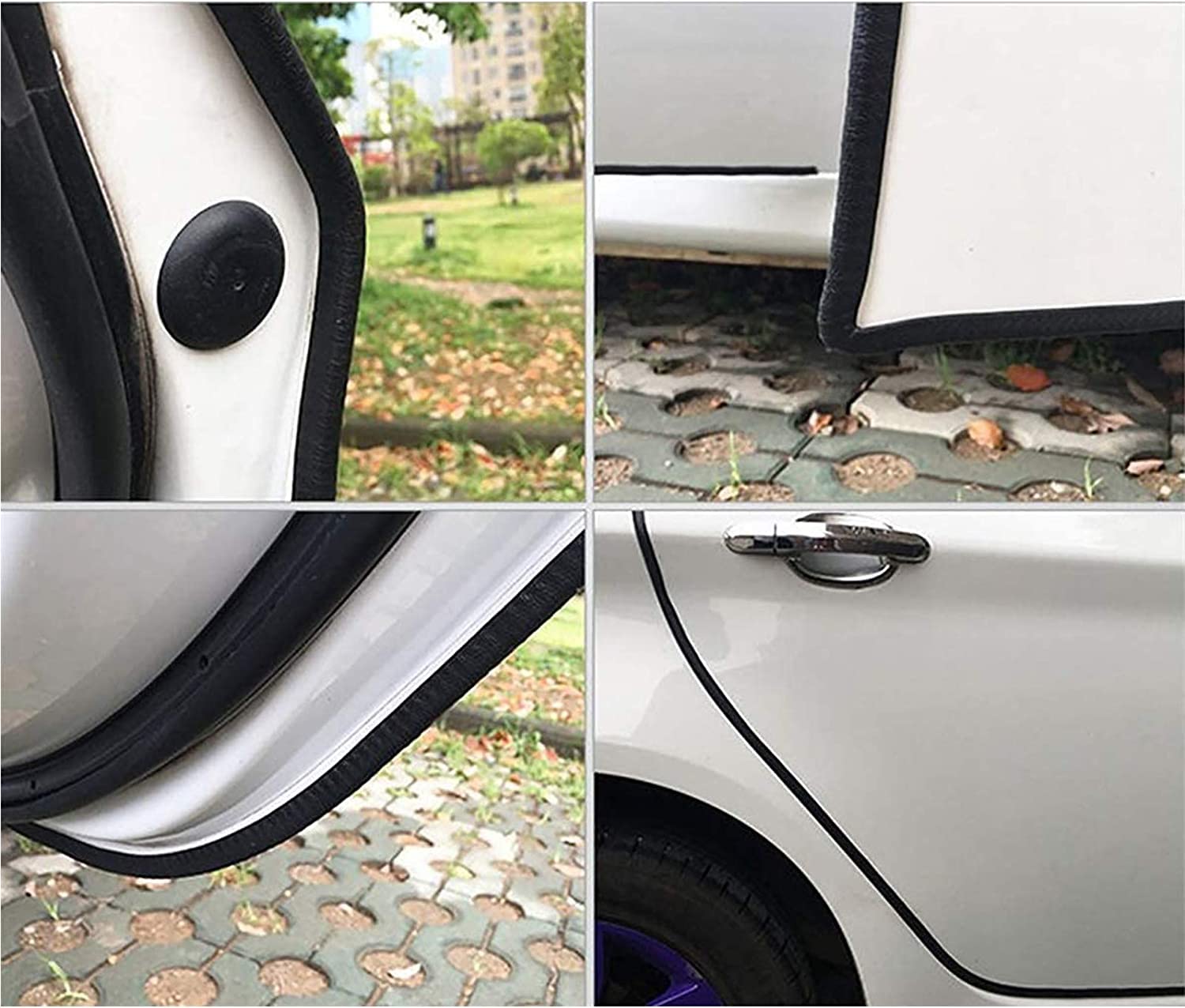 COYOUCO Protectores Borde Puerta Automóvil, Protector Sello Goma Universal Negro 5m Borde Aluminio En Forma U Protección Borde Puerta Automóvil para Mayoría Automóviles,28x26mm Grip 18x22mm