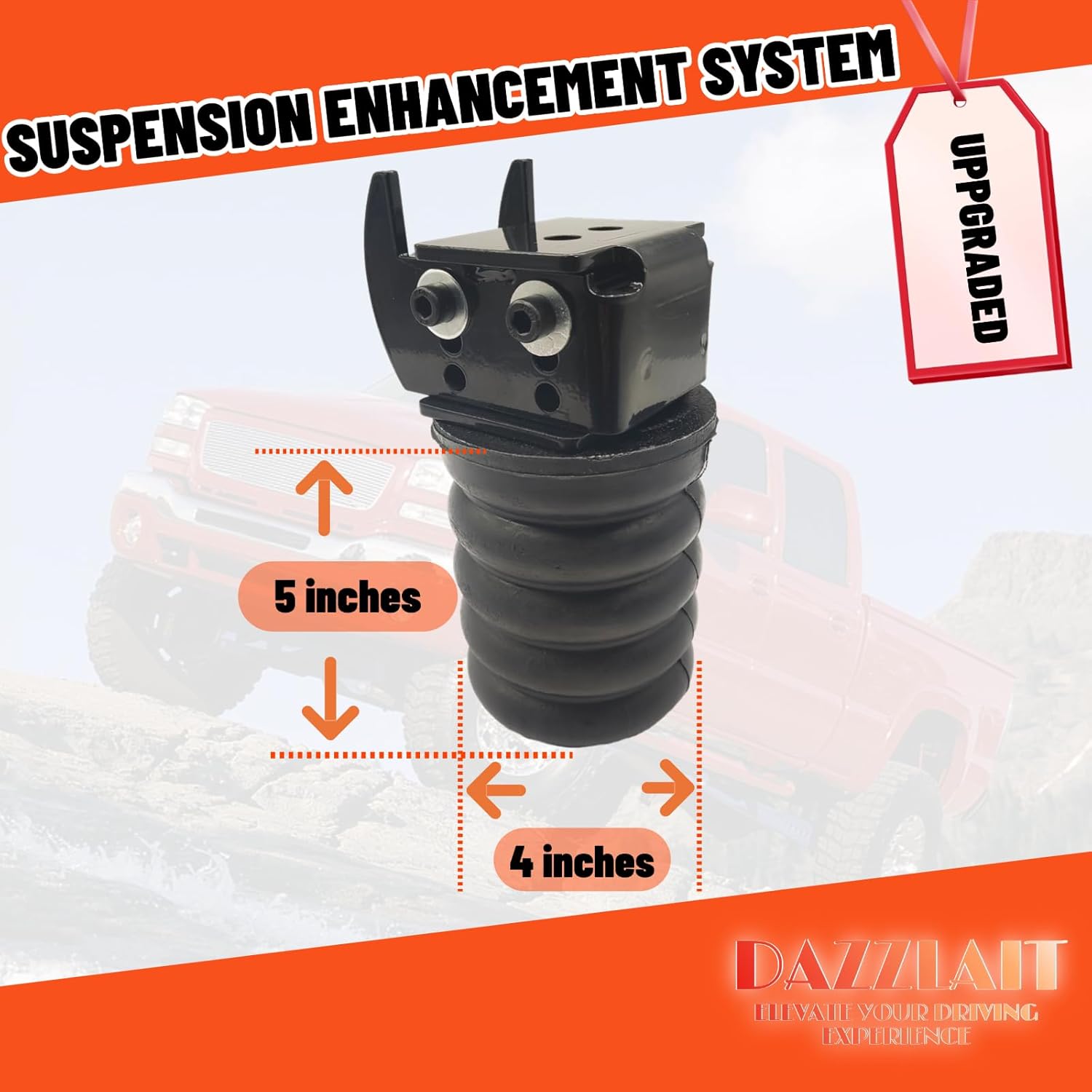 SSR-146-47 Rear Suspension Enhancement Black | Bump Stop Fit for Ford F-150 2/4WD (2019-2023) excluding Raptor models | Rear Suspension Helper Springs