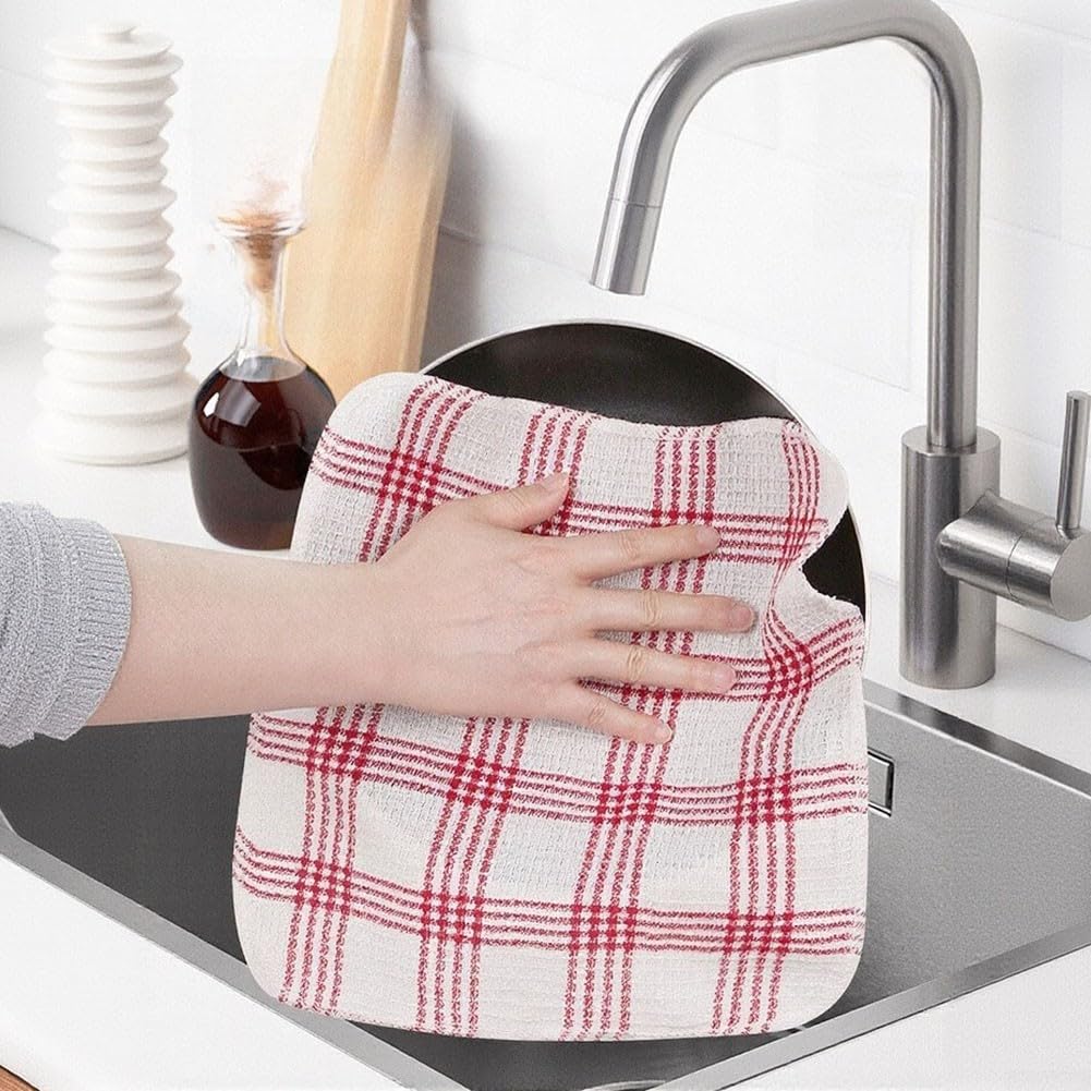 Strofinacci da cucina in microfibra per lavare i piatti Stracci di pulizia riutilizzabili assorbenti per strofinare pulire vetro e banconi forniture per la casa dieci pezzi
