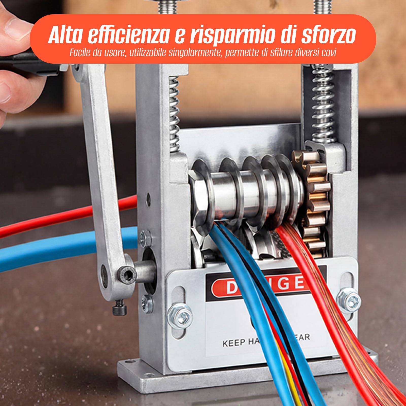 Spelacavi, macchina spelafili con 6 canali e 5 lame, spelafili manuale, Φ 3-17 mm, macchina spelacavi per il taglio di scarti