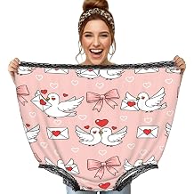 Funny Underwear for Women Men, Love Dove Valentines Novelty Giant Granny Panties Christmas Bride Wedding Gag Gifts