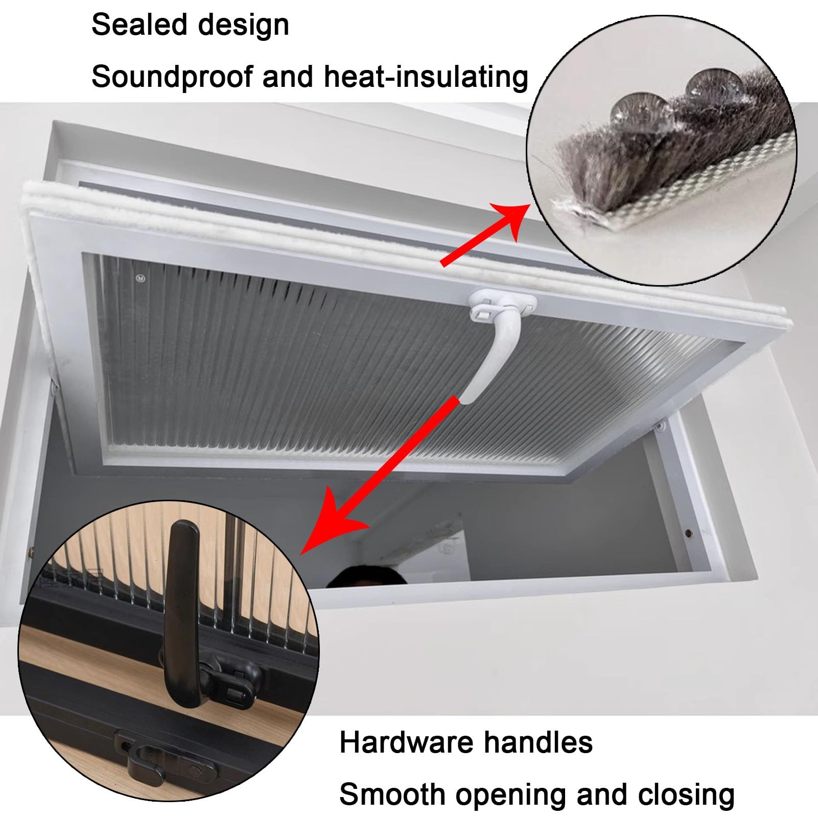 Ventanas de rotación de 360° de montaje empotrado, ventana rectangular abatible de ventilación para sótano, cobertizos, cabañas, casas pequeñas