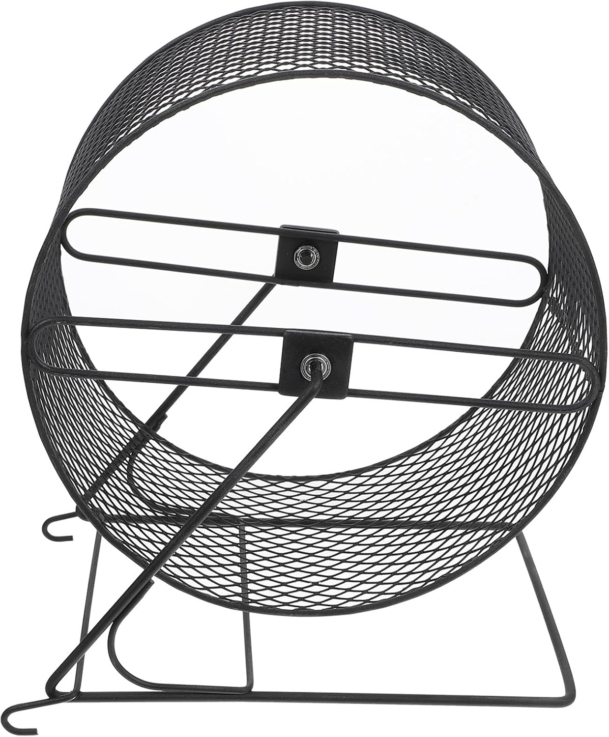 Silent Small Animal Running Wheel Exercise Wheel Metal Black 21cm for Squirrels Sugar Gliders Hedgehogs Chinchillas Rat