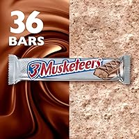 Vista 3 de 3 Musketeers - Barras de caramelo de chocolate con leche - Barras de chocolate de tamaño natural, barra de caramelo de 1.92 onzas (paquete de 36)