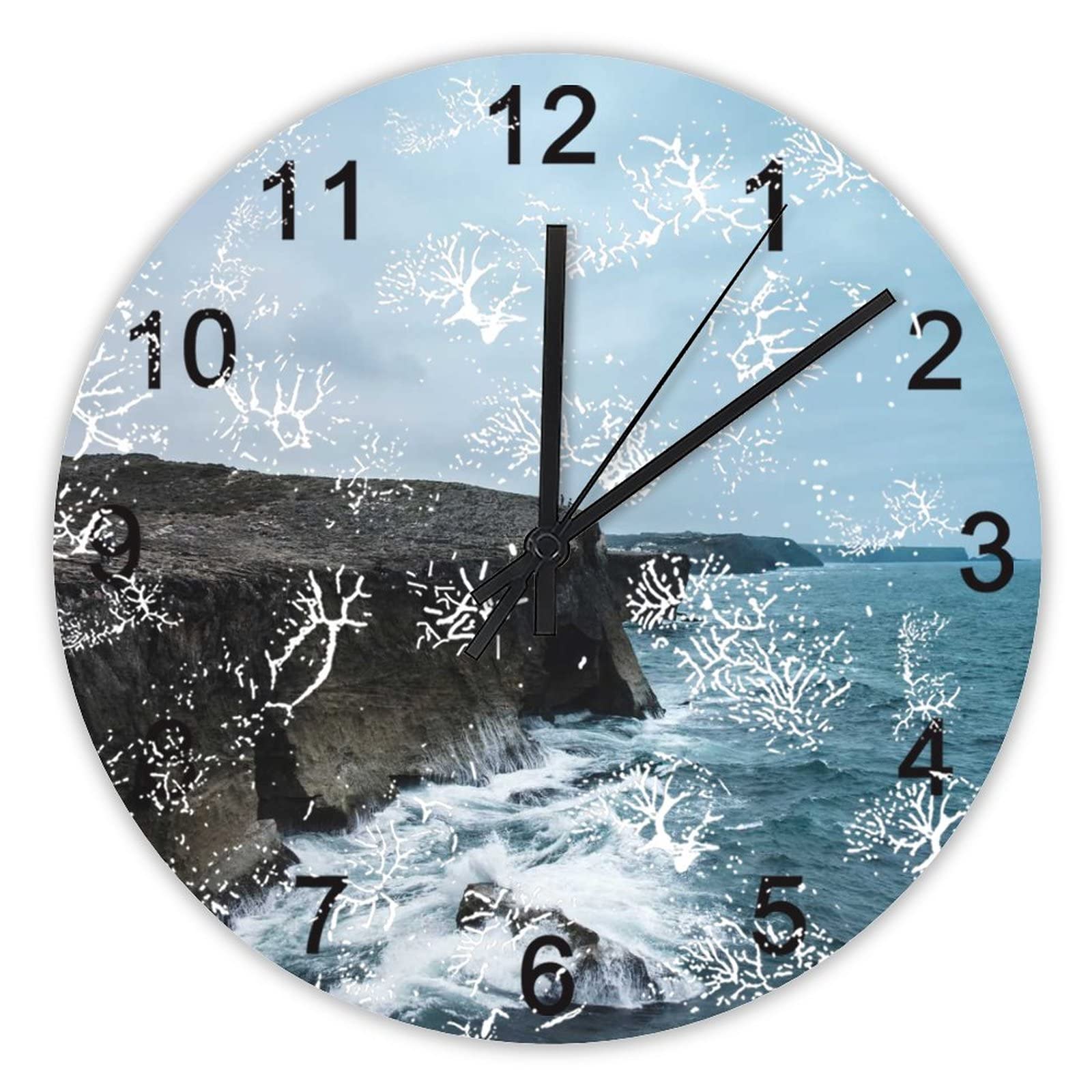 Horloge murale grand format 40,6 cm au design décoratif d'Aljezur