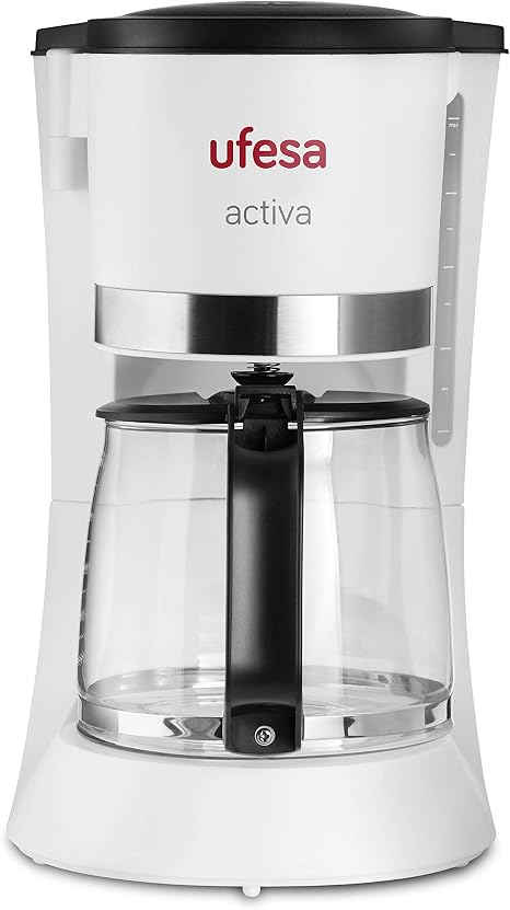 Amazon.de: Ufesa CG7113 CG7113-Filterkaffeemashione, mit Kapazität für 6  Tassen oder 0,6 l, Permanentfilter, automatische Abschaltung, Tropfventil,  W, Warmhaltungsfunktion, 600, Kunststoff, Weiß/Schwarz