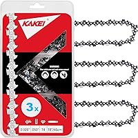 Vista 32 de KAKEI Stihl - Cadena de motosierra de 16 pulgadas, paso LP de 3/8", calibre .043", 55 eslabones de transmisión - 61PMM3 55, compatible con Stihl