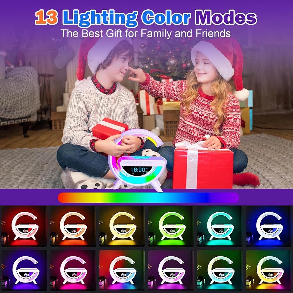 Altavoz Bluetooth Lámpara de Cabecera Luz de Atmósfera con Sincronización de Música Iluminación Nocturna Regulable Interruptor de Botón RGB Portátil para Dormitorio