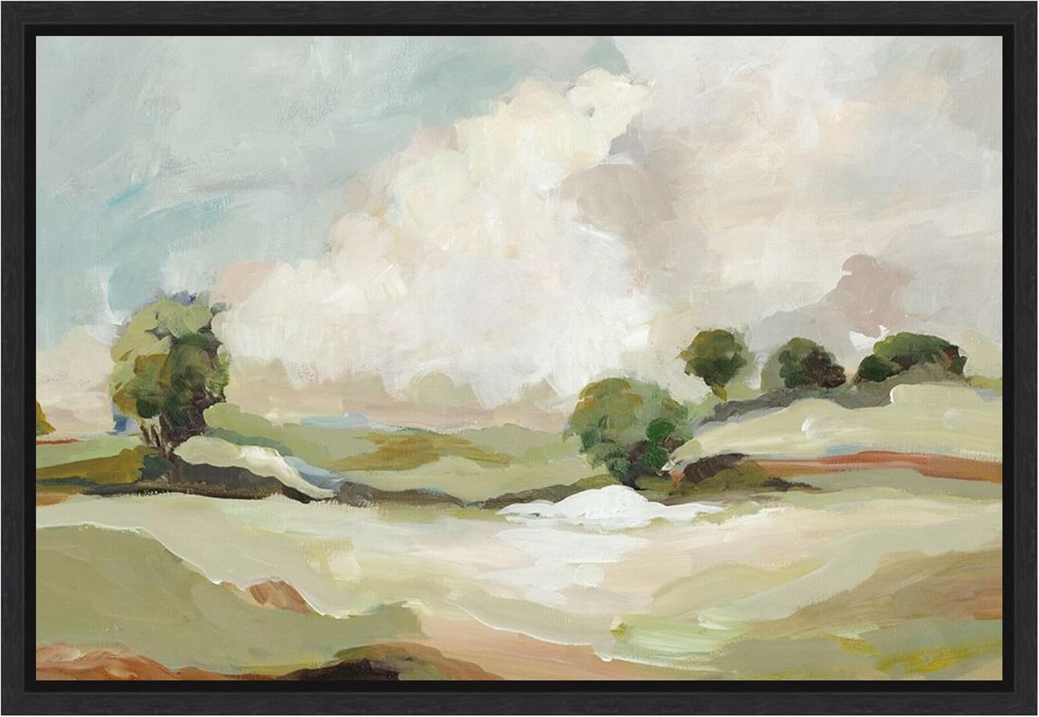 Amanti Art Framed Canvas Wall Art 23x33 Pastoral Land by Allison Pearce, Framed Wall Art Canvas, Landscapes Artwork, Modern Decor, Large Poster Painting for Living Room, Bedroom, Bathroom, Kitchen,