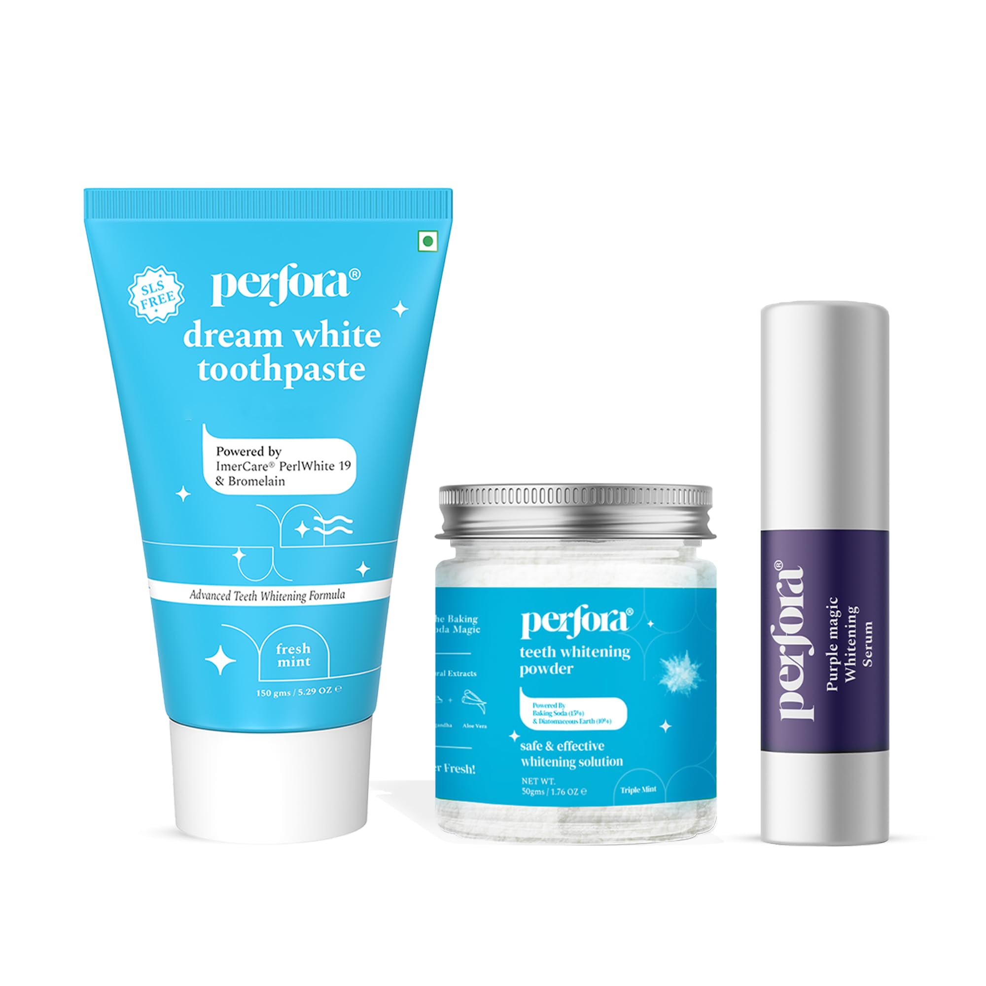 See full amazon price history chart for Perfora Perfect White Combo | Purple Magic Whitening Serum,Teeth Whitening Powder & Dream White Toothpaste | v34 Colour Corrector for Teeth | Enamel Safe & Effective Teeth Whitener Solution |Pack Of 3 Perfora Perfect White Combo | Purple Magic Whitening Serum,Teeth Whitening Powder & Dream White Toothpaste | v34 Colour Corrector for Teeth | Enamel Safe & Effective Teeth Whitener Solution |Pack Of 3 (B0CNZ8MKVK) Amazon Price History, Amazon Price Tracker