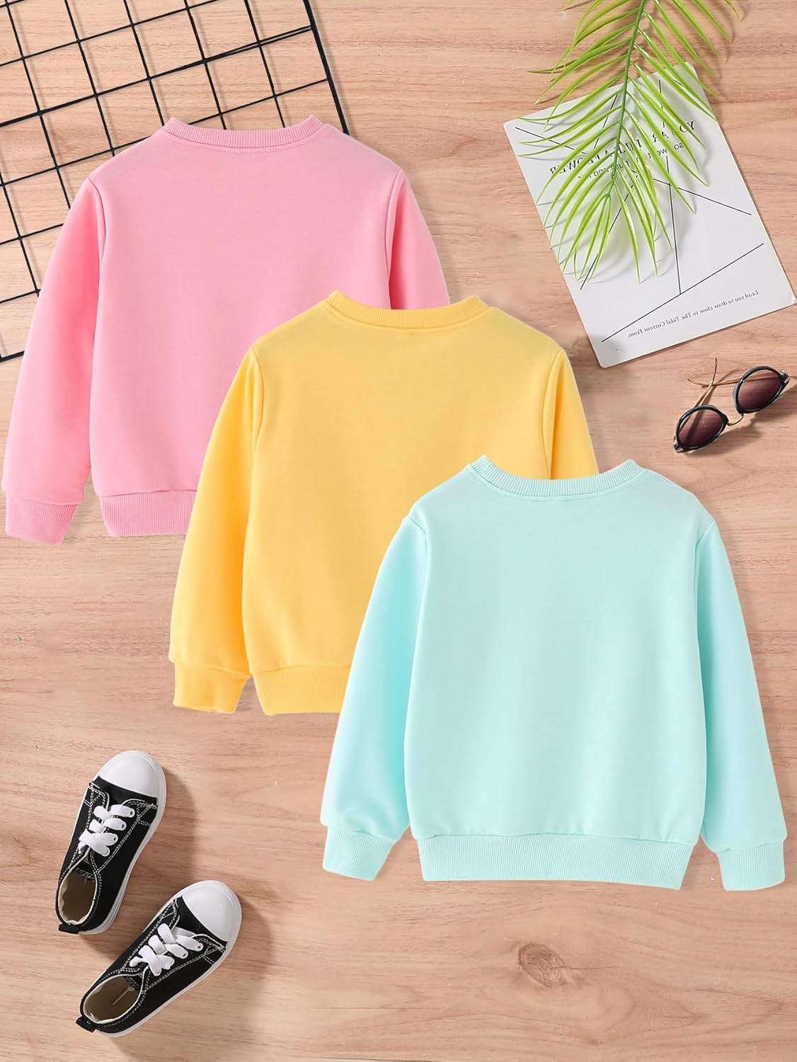 3-Pack Girls Long Sleeve T-Shirt for Fall,Soft Cotton Toddler Top,Cute Graphic Tee for Kids (2-12Y) - Image 7