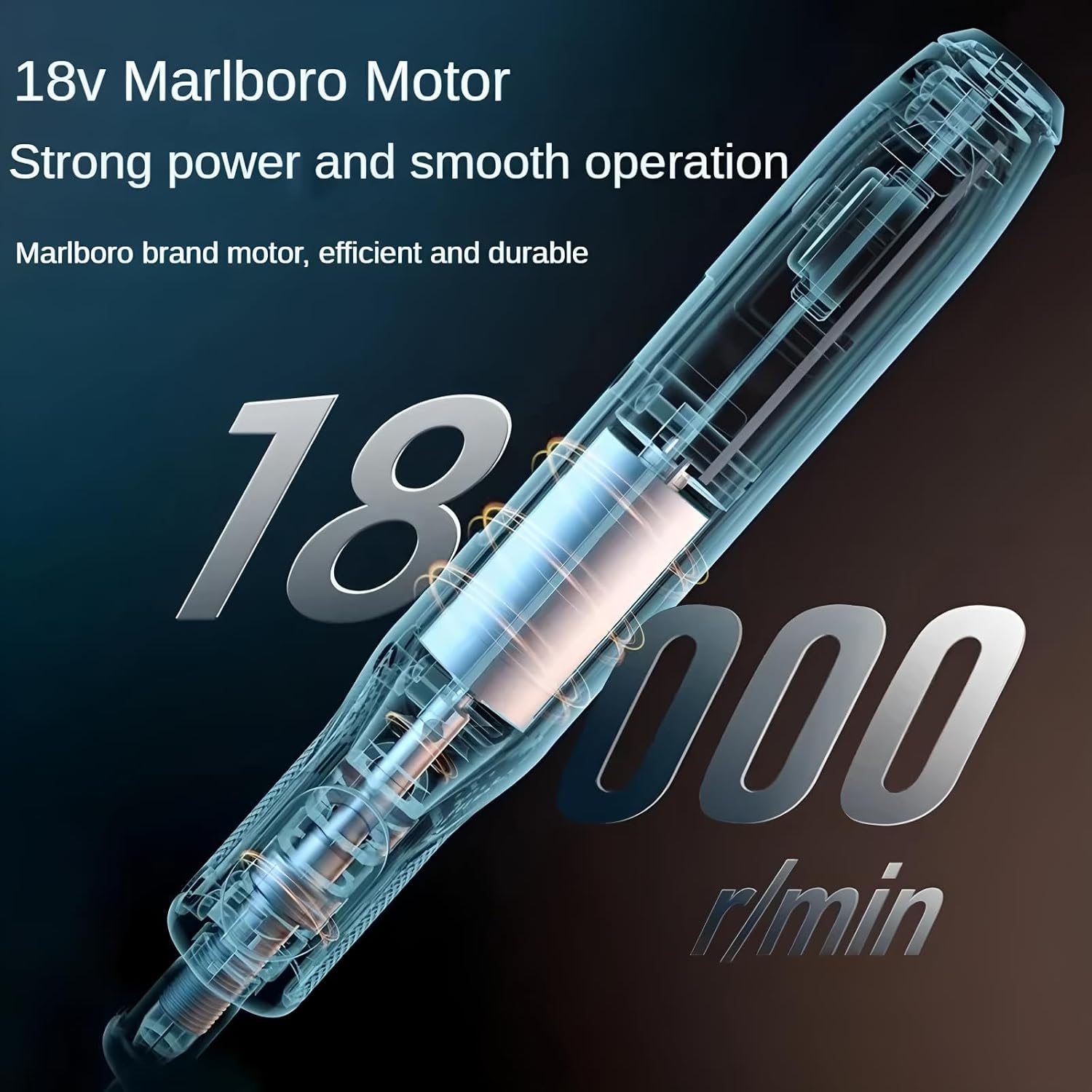 Engraving Pen Grinder 18V 4-speed Regulation Engraver Mini Drill Electric Rotary Tool DIY Drill Grinding Electric Drills(With base)