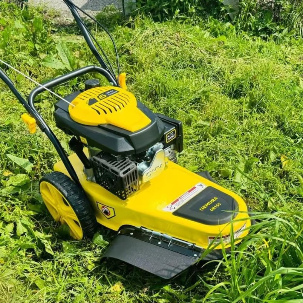 Nemura Tondeuse Thermique Autotractée 146cm3 - Largeur de Coupe 56 cm - Hauteur de Coupe 5 Positions - Pratique et Démarrage Facile - Outillage Jardin - Marque Française