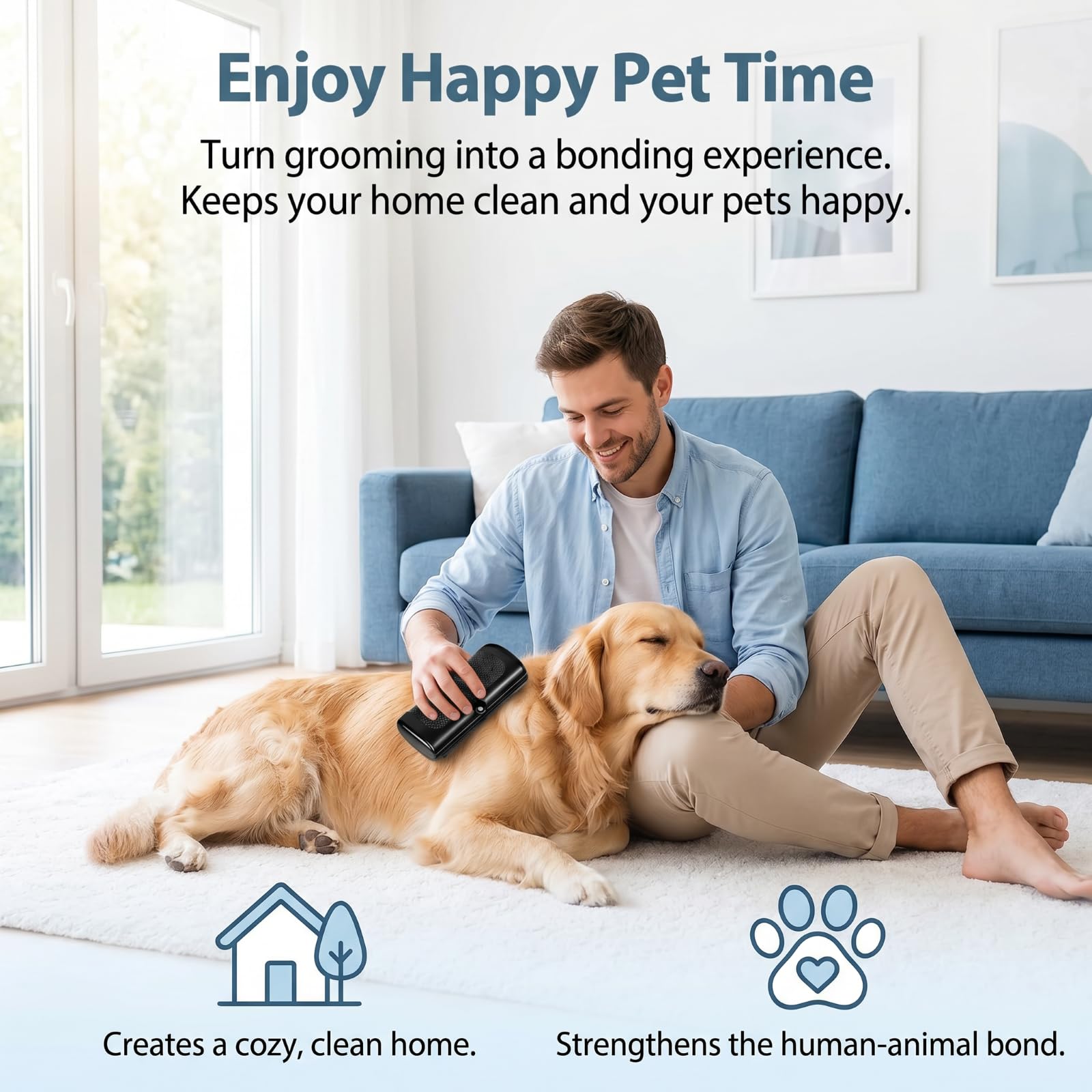 Dehydrierungsbürste für Hunde, Bürste für tote Haare und Katzen, tot und Unterfell, Entfernung von Knoten, professionelle Pflege für Tiere, geeignet für kurze und lange Haare