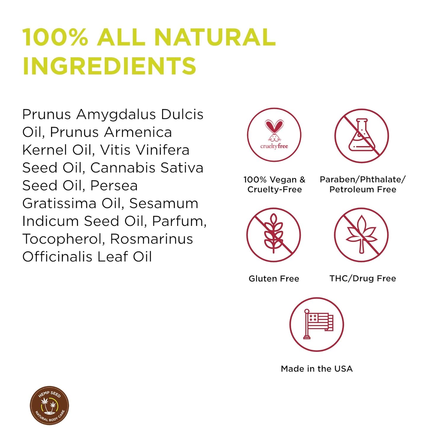 Hemp Seed Massage & Body Oil - 8 fl. oz. - Nourishing, Moisturizing Massage Oil - Hemp Seed, Apricot, Grapeseed & Sweet Almond Oil - Vegan & Cruelty Free - Image 5