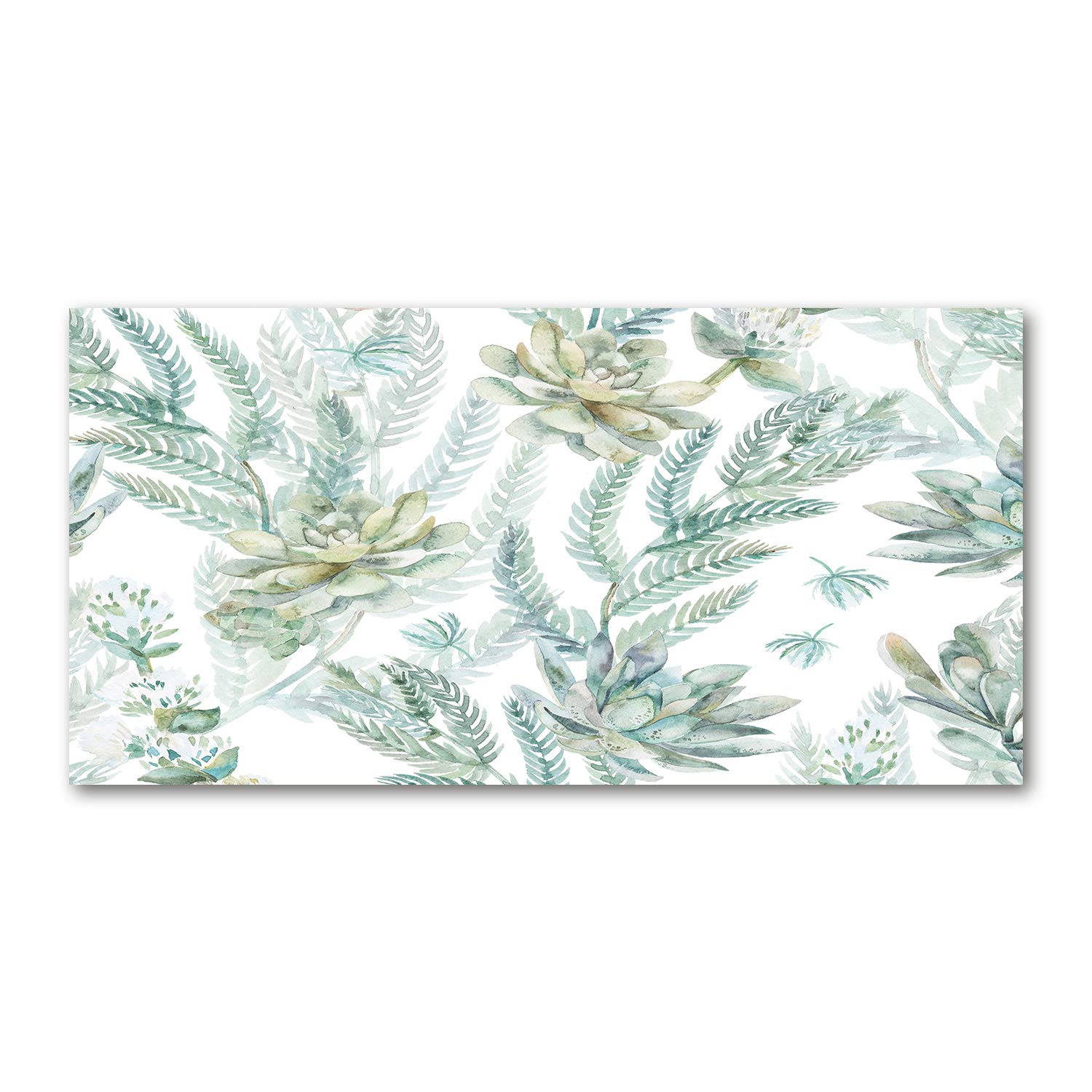 Impression sur verre pour raviver un mur blanc triste tableau panoramique vert 120x60 cm