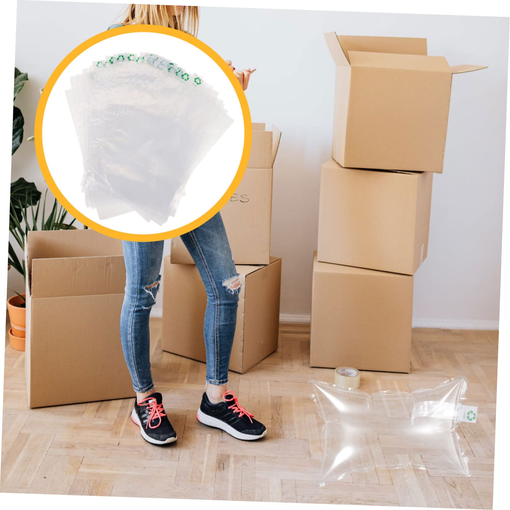 STOBOK 100stücke Luftpolsterbeutel Recycelbare Luftkissenfolie Für Sicheren Versand Und Umzug Leicht Langlebig Und Verbesserte Schutzleistung Für Verpackung Und