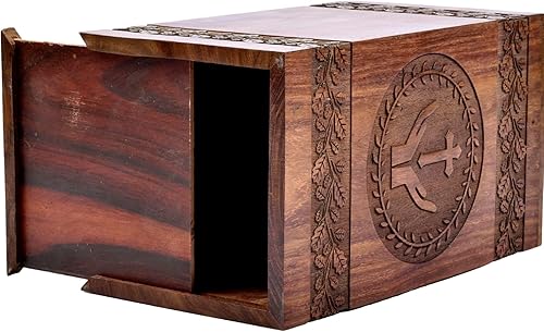 Miniatura 6 de Urna de palisandro para cenizas humanas, caja de madera del árbol de la vida, urna de cremación personalizada para cenizas, caja grande de madera