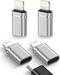 USB C to Lightning Adapter, USBC Female to Lightning Male Adapter Connecter | 4Pack Lightning to USBC Adapter for iPhone 14/13/12/11, Apple Lightening Fast Charging Data Sync Connecter, Not for Audio/OTG