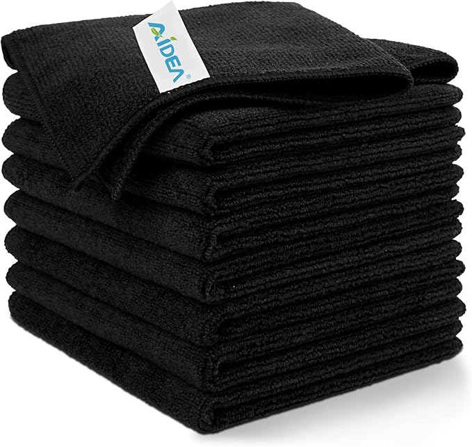 AIDEA Microfiber Cleaning Cloth8PK, MultiPurpose & Absorbent
