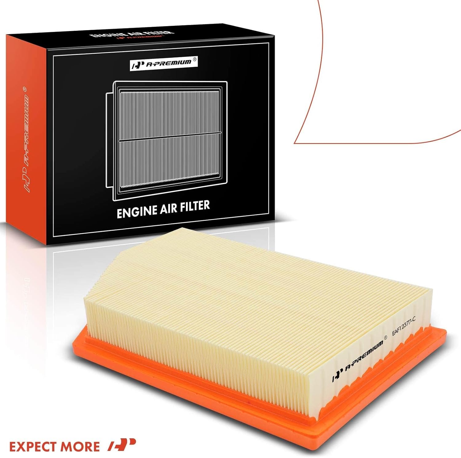 A-Premium Engine Air Filter Compatible with Jeep Cherokee, 2014 2015 2016 2017 2018, Flexible Panel, Replace# 52022378AA