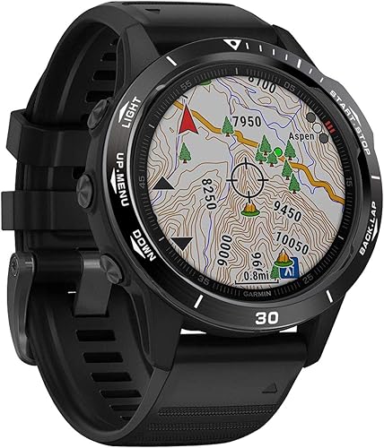 Miniatura 2 de Anillo de bisel para reloj Garmin Fenix 6X6X Pro, KTAB Premium acero inoxidable reloj bisel anillo adhesivo cubierta anti arañazos y colisión