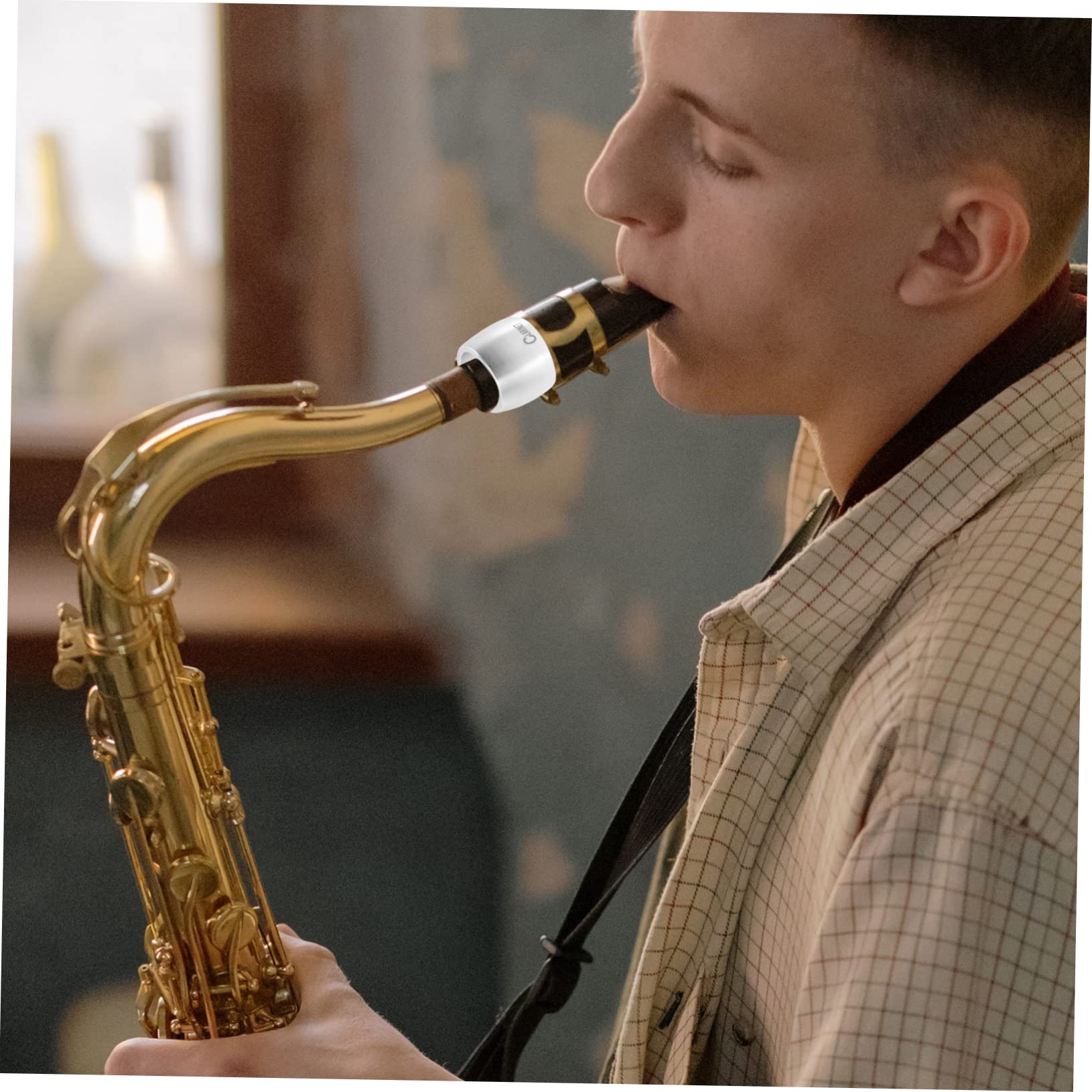 ifundom 4stücke Saxophon Blattschraube Clip Metall Für Altsaxophon Leicht Und Tragbar Verbessert Die Tonklarheit Langlebig Und Zubehör Für Musiker
