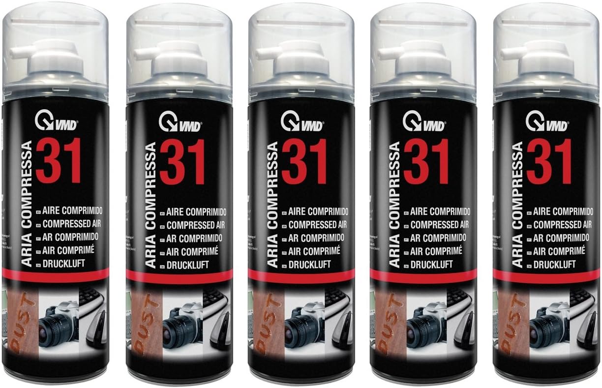 17231 5X Compressed Air Duster Cleaner Spray Can 400 ml CFC Free