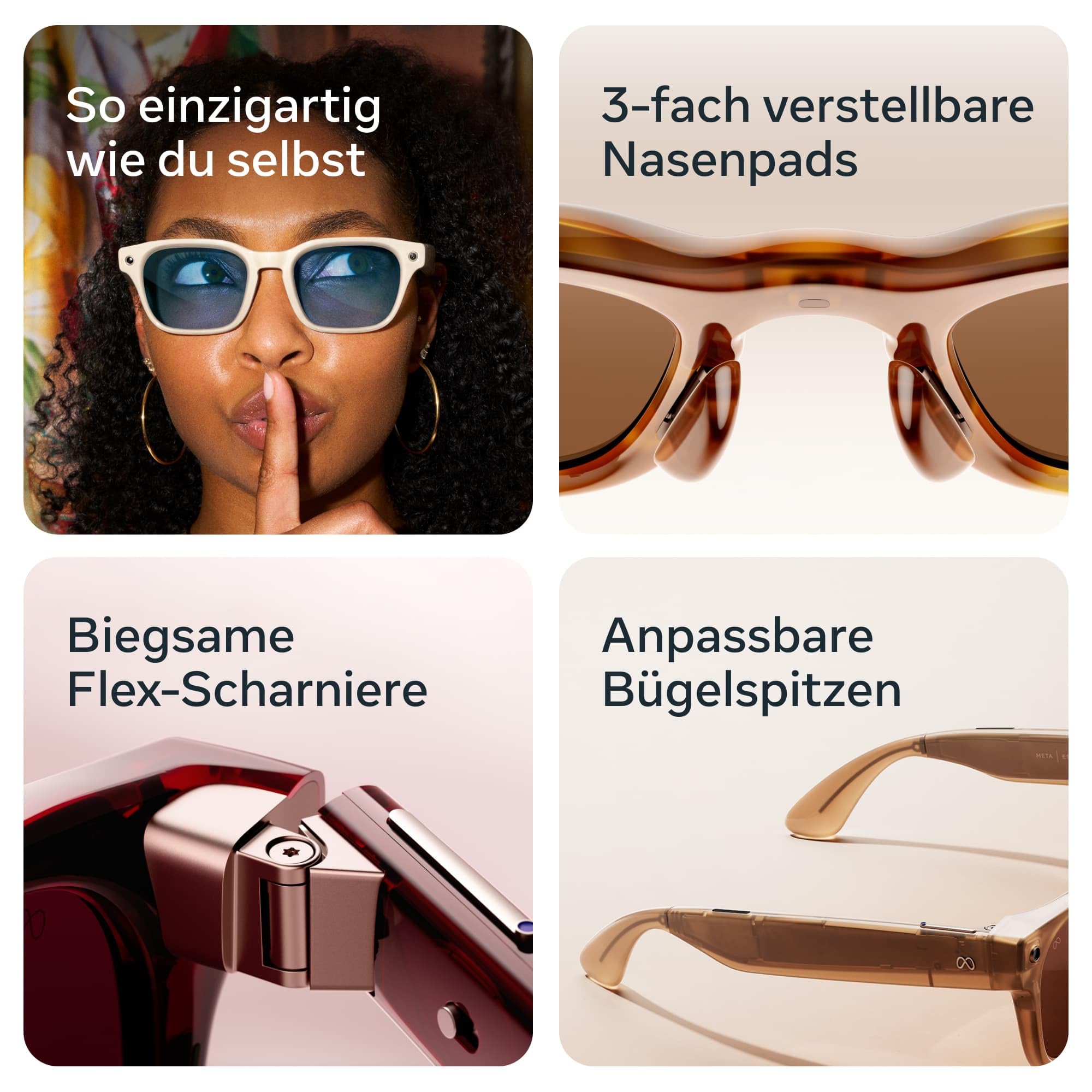 Meta Adventurer, Klassisches Havana | Unisex-AI Glasses – Meta AI, 12-MP-Kamera, Live-Übersetzung – 3K-HD-Auflösung – Über 8 Stunden Akkulaufzeit – Gläser: Transparent