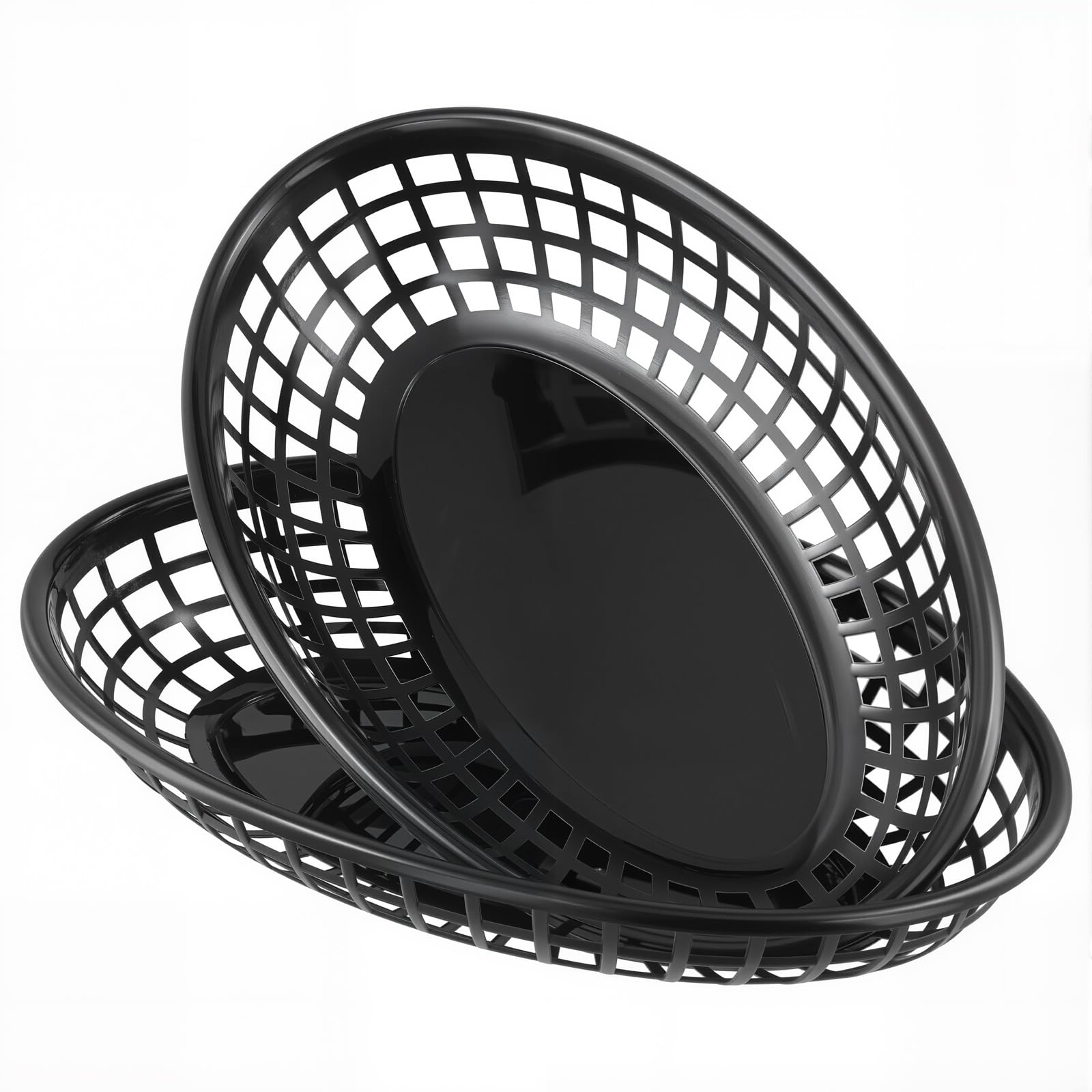ZOENHOU 30 cestini per patatine fritte, 23 x 14 x 4 cm, in plastica, riutilizzabili per feste, catering e casa