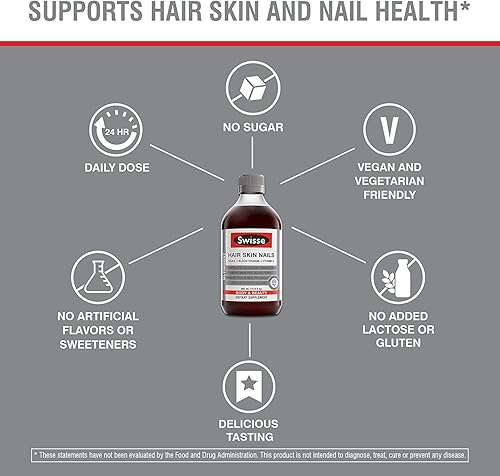 Miniatura 5 de Swisse Vitaminas para la piel y las uñas para mujer  Apoya el crecimiento del cabello y la producción de colágeno  Vitamina C naranja sanguínea y
