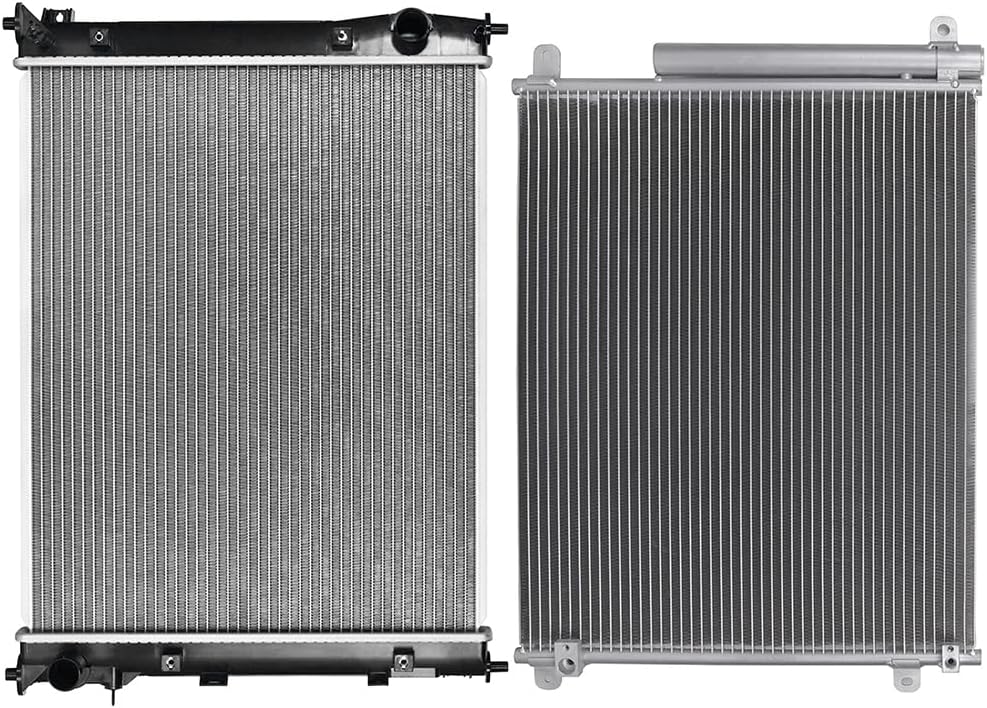 OCPTY 13583 Radiator Replacement for Honda Civic l4 2.0L 2016 2017 2018 2019 Replacement 13583 CU13583 Plastic Radiator Complete Radiator Engine Coolant Radiator Assembly 30007 Condenser Auto Parts